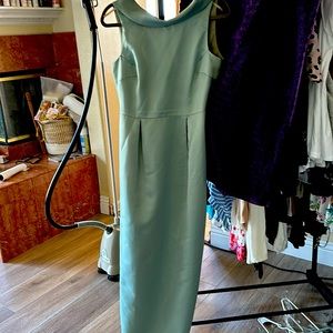 Beautiful formal Audrey Hepburn type dress. Modern. Eucalyptus color. Stunning